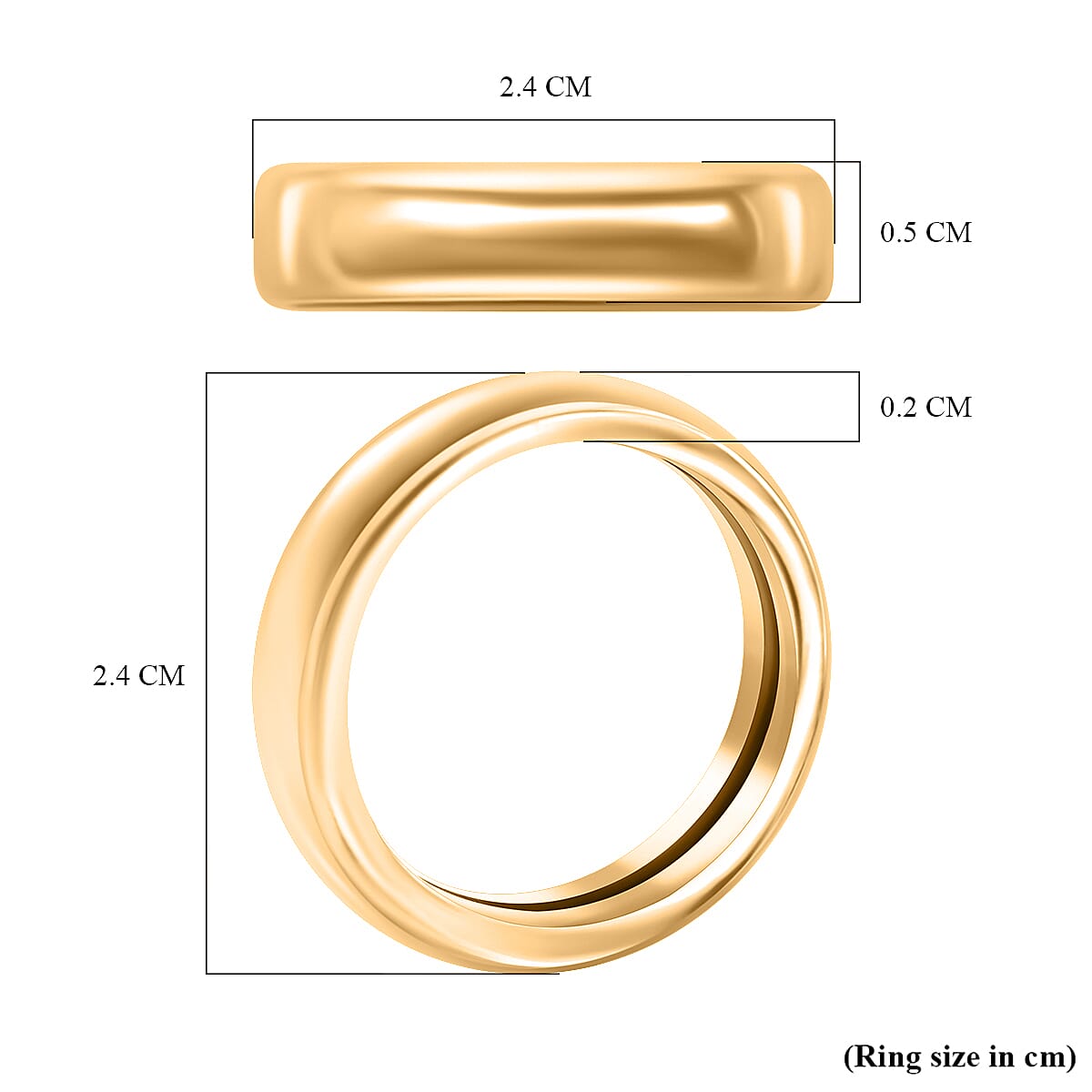 24K Gold Luxury Wedding Band Ring 7986321 7