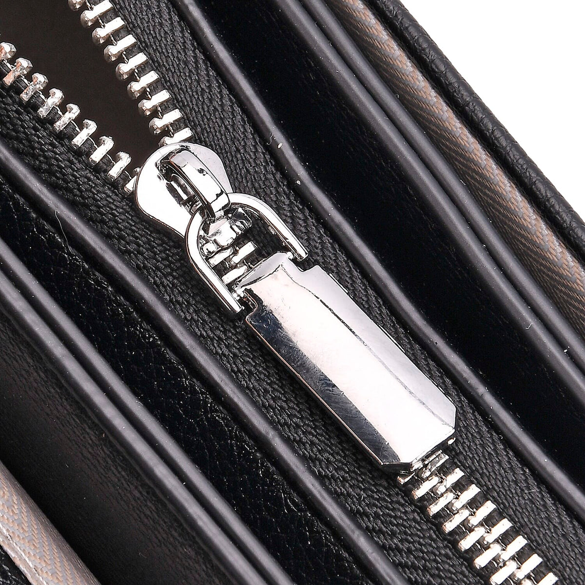 Edgy Crossbody Bag with Chain Handle and Functional Pockets - Black V32644848 6
