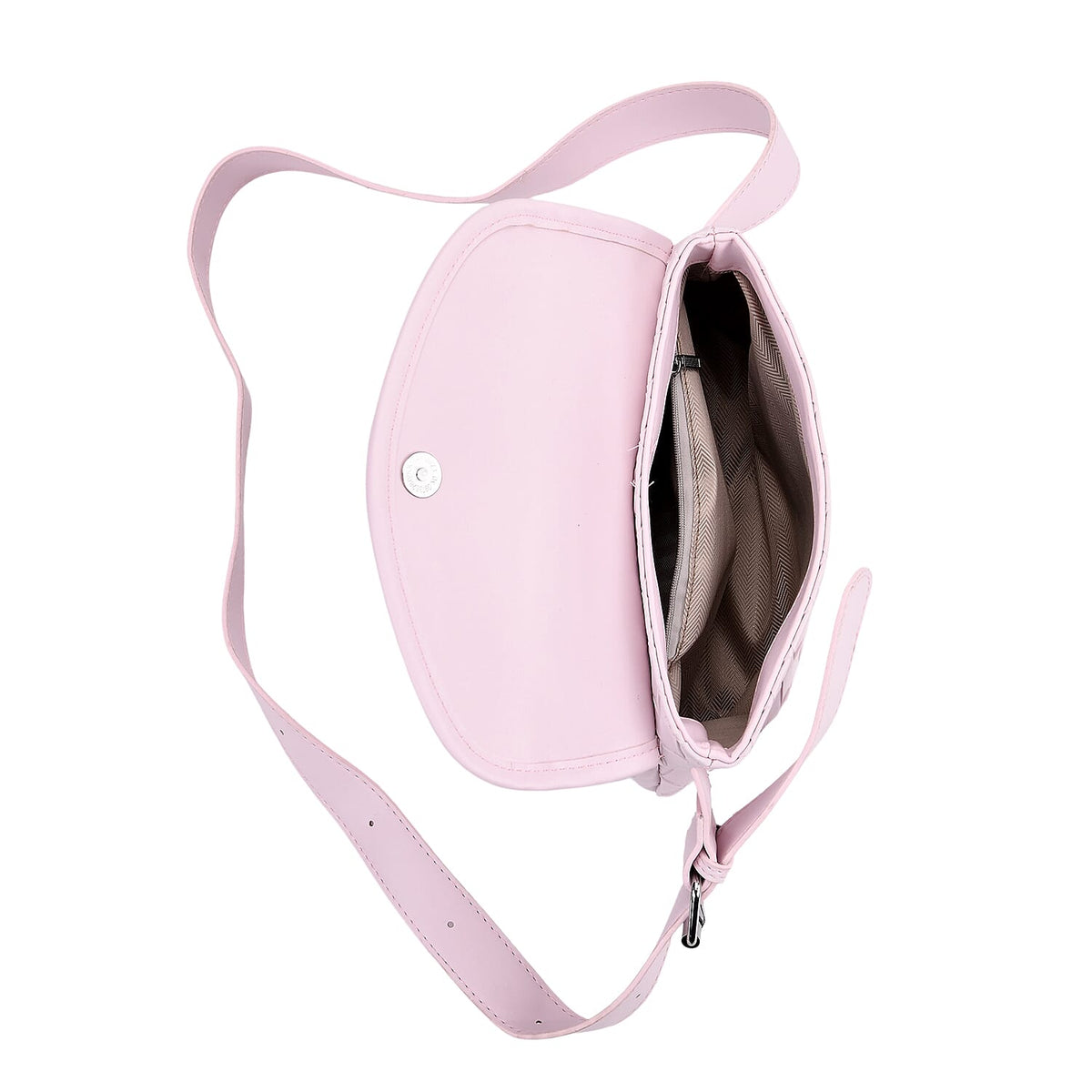 Textured Crossbody Handbag with Adjustable Strap V32580558 5