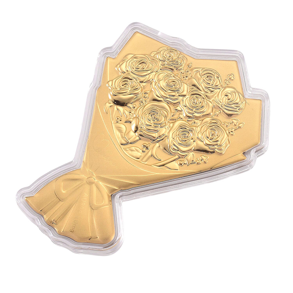 The Golden Bouquet of Endless Affection - 24K Gold Bouquet Collectible With Book - Representing  Love, Appreciation & Timeless Beauty- symbolizing deep affection, gratitude and enduring love