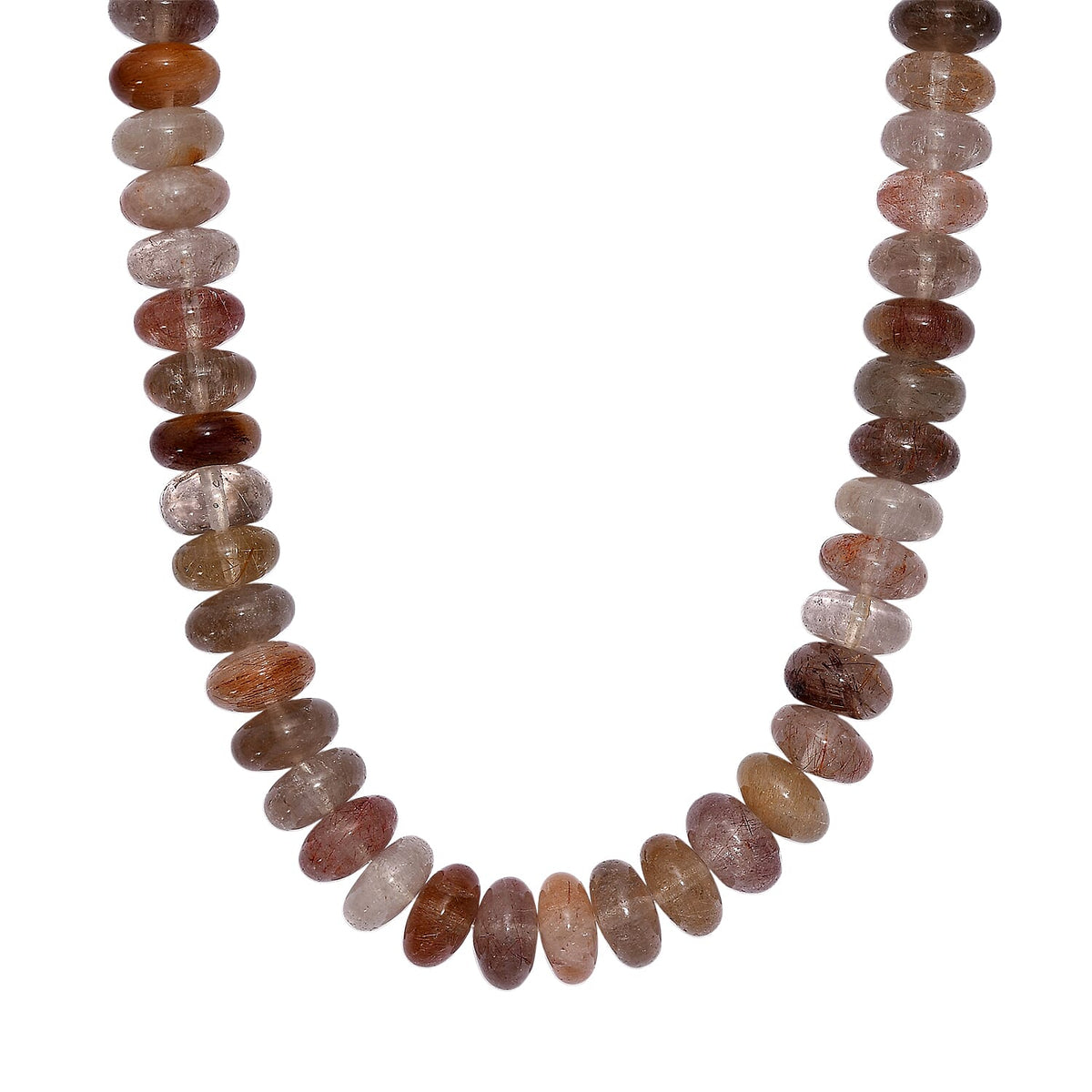 Multi Rutilated Quartz Necklace (Size - 18) with Senorita Clasp 425 Ct. 8181867 0
