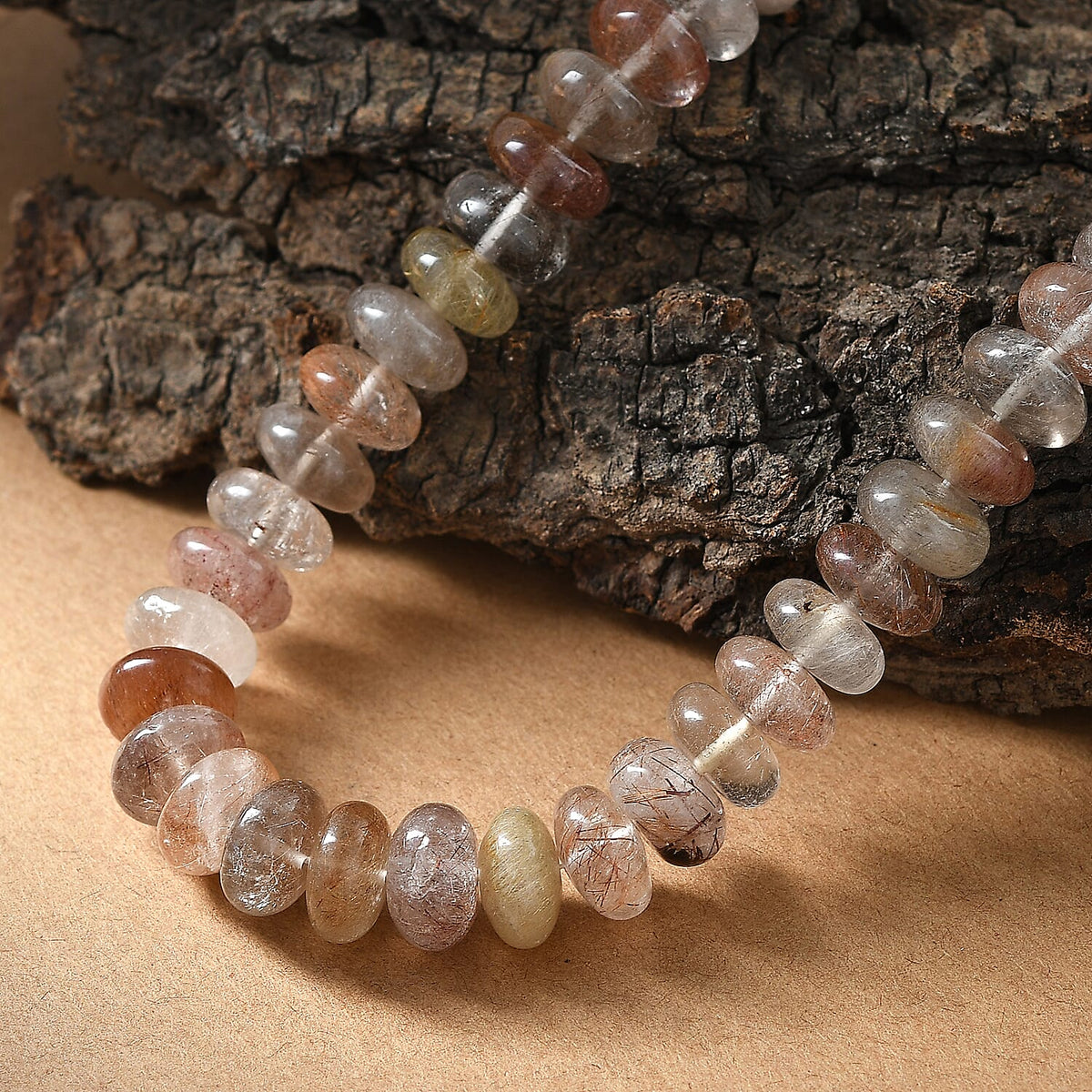 Multi Rutilated Quartz Necklace (Size - 18) with Senorita Clasp 425 Ct. 8181867 2