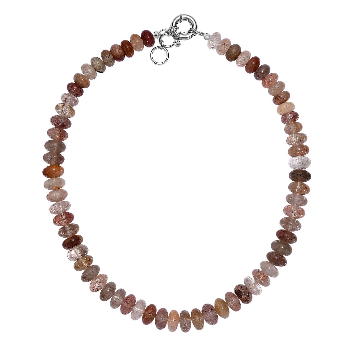 Multi Rutilated Quartz Necklace (Size - 18) with Senorita Clasp 425 Ct. 8181867 4