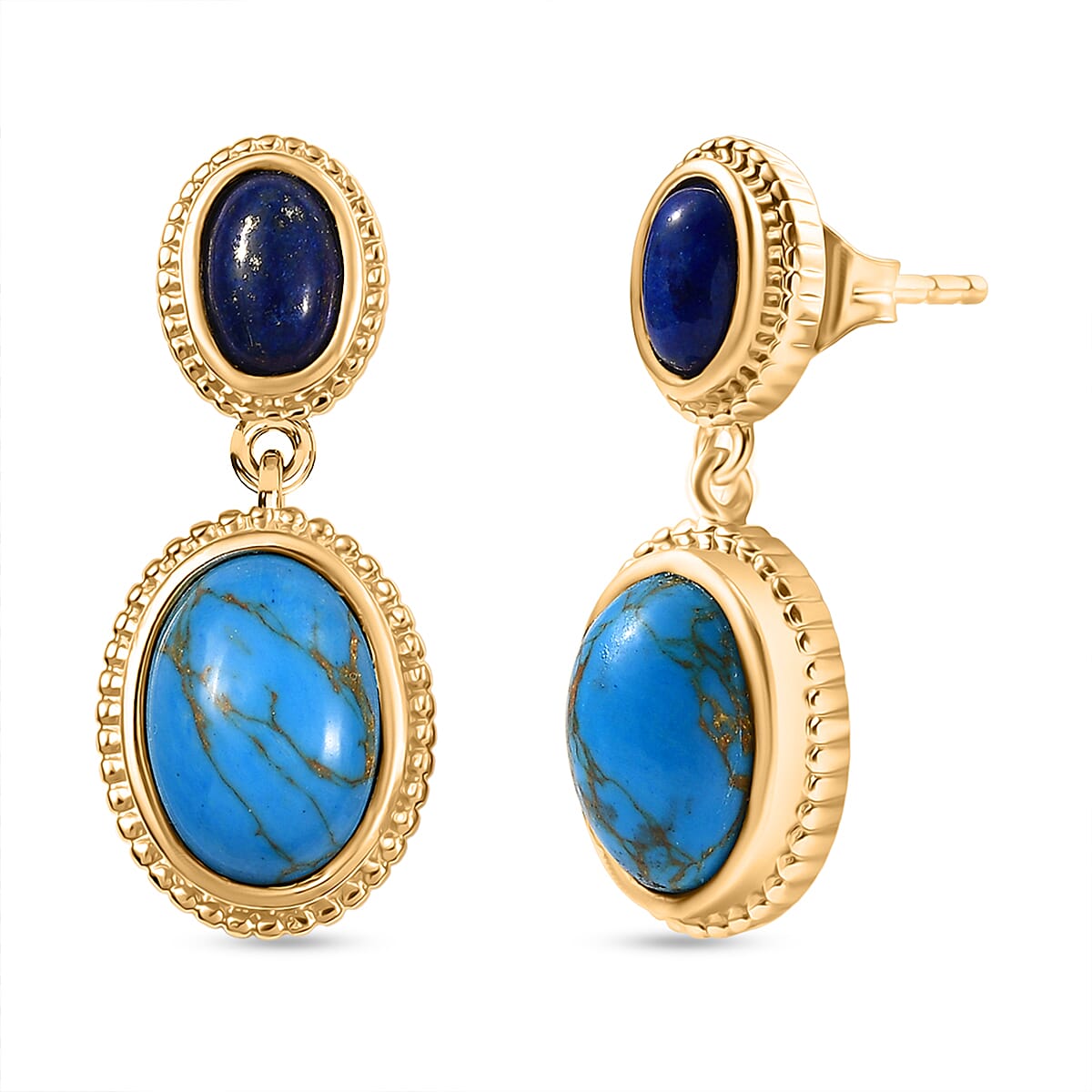 Tucson Find - Lapis Lazuli &amp; Turquoise Earrings 8.60 Ct. 8189880 0