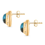 Tucson Find - Blue Turquoise Stud Earrings 4.50 Ct.