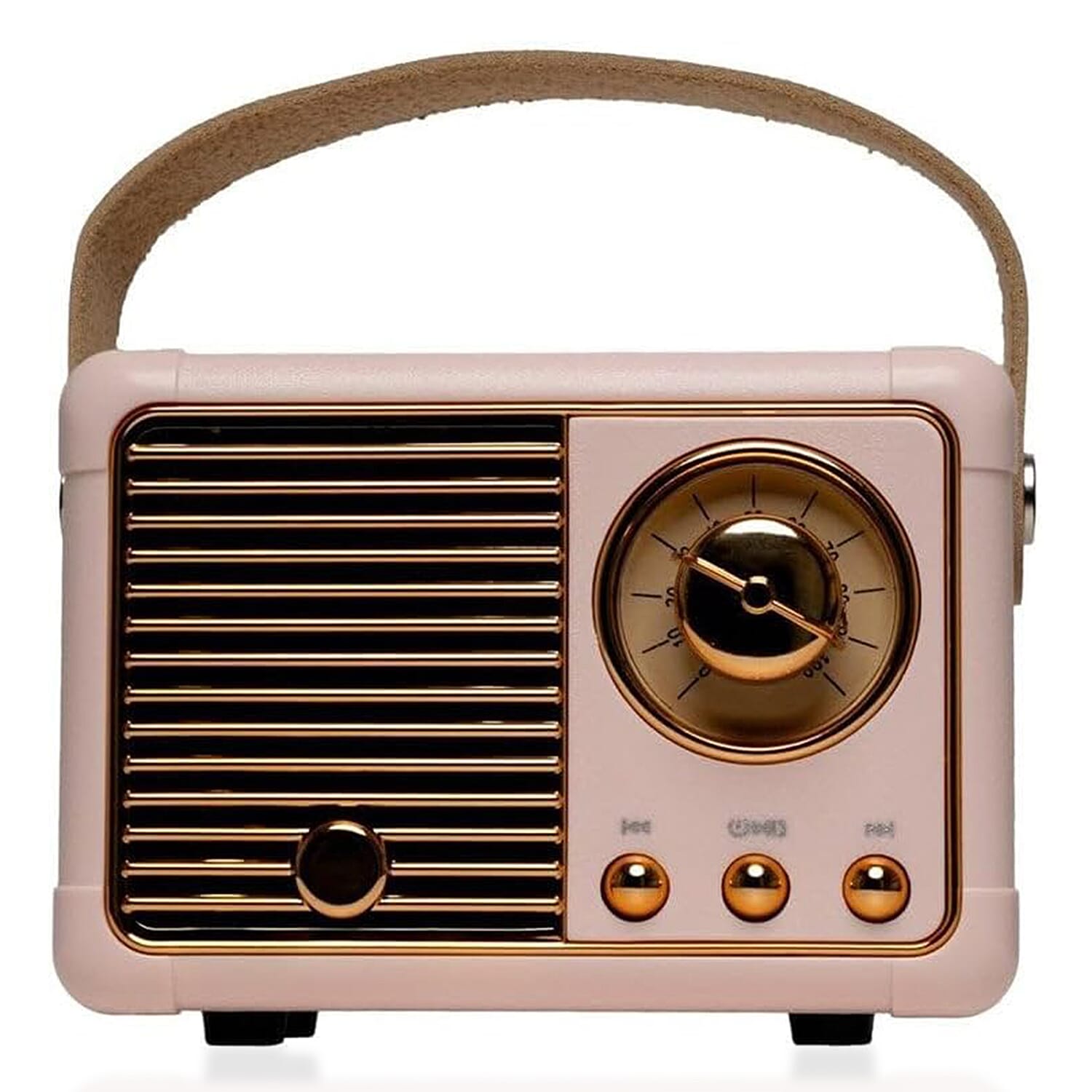 Denver BTP-203RO Mini Portable Retro Style Wireless Bluetooth Speaker (3W Power) - Pink