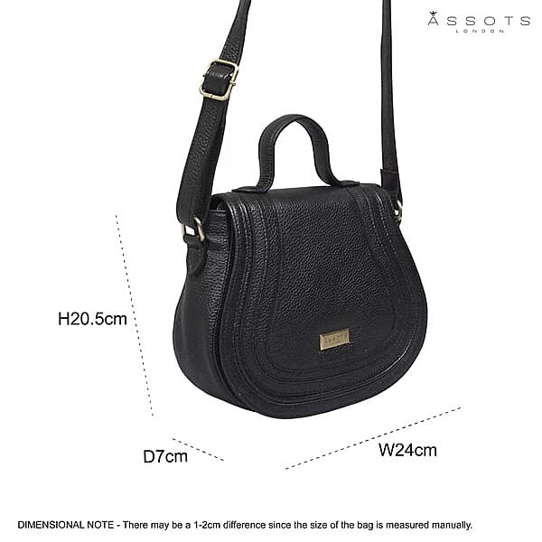 Assots 'Carmel' Limited Edition Soft Pebble Genuine Leather Crossbody Bag V32527014 6