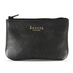 Assots 'Poppy' Handcrafted Genuine Leather Coin Pouch - Black