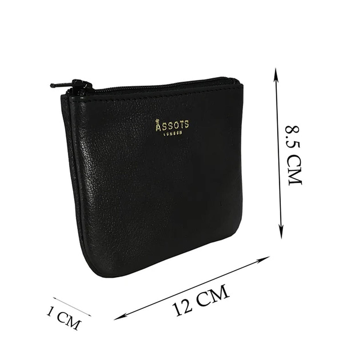 Assots 'Poppy' Handcrafted Genuine Leather Coin Pouch - Black V32513193 5