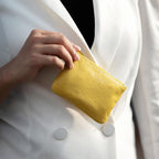 Assots 'Poppy' Handcrafted Genuine Leather Coin Pouch - Yellow