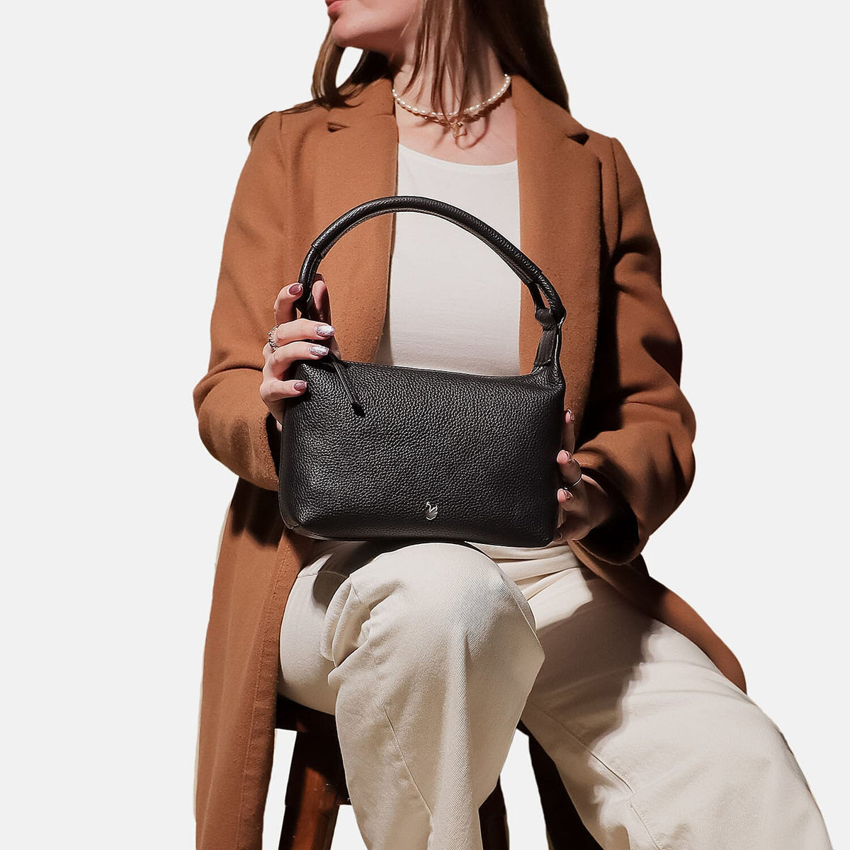 Assots 'City Bag' Soft Pebble Genuine Leather Shoulder Bag V32512927 1