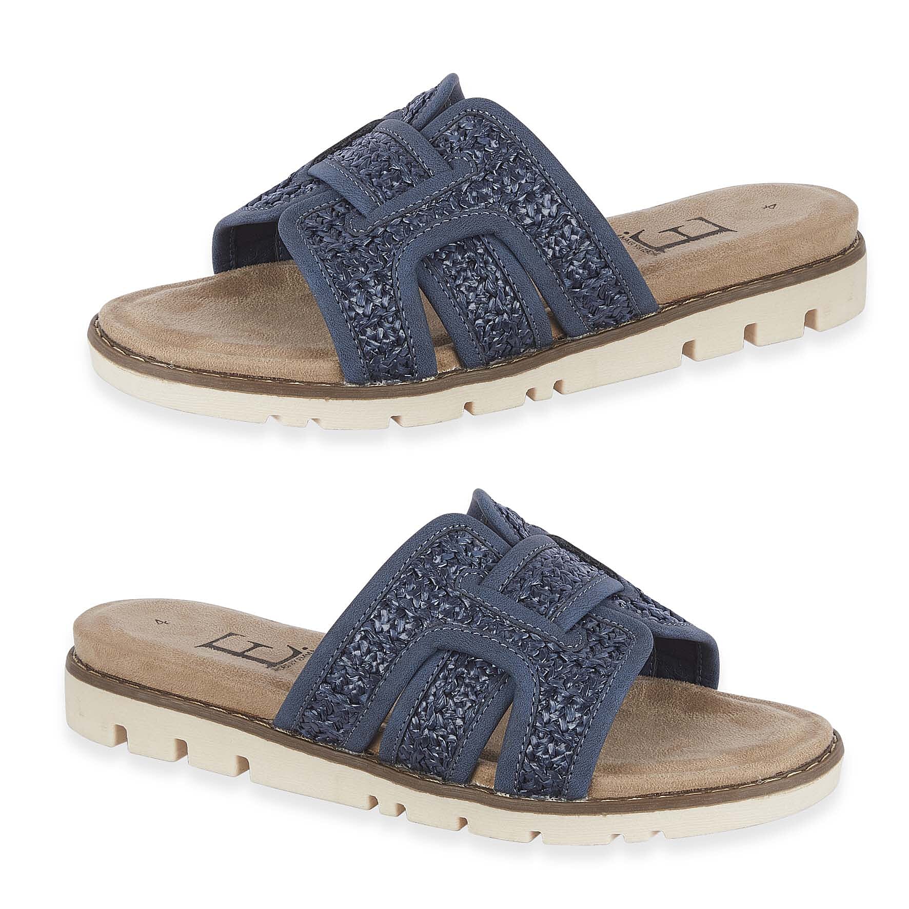 Emma Ladies Raphael Elegant Open-Toe Casual Beach Mules (Size 7) - Navy 8520691 0