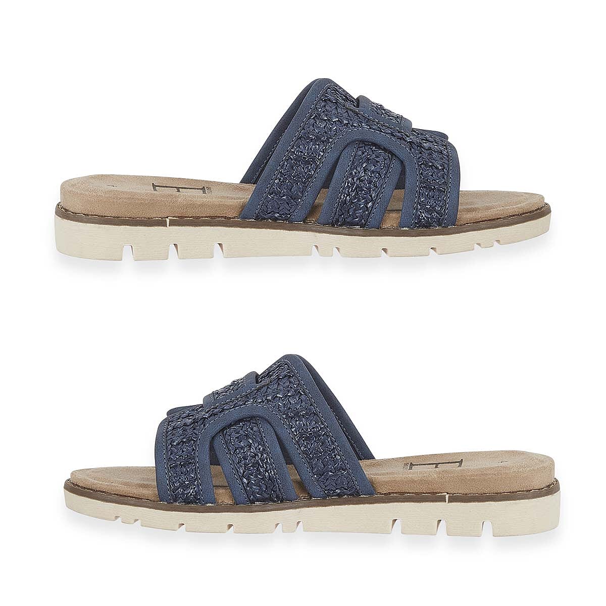 Emma Ladies Raphael Elegant Open-Toe Casual Beach Mules (Size 7) - Navy 8520691 1