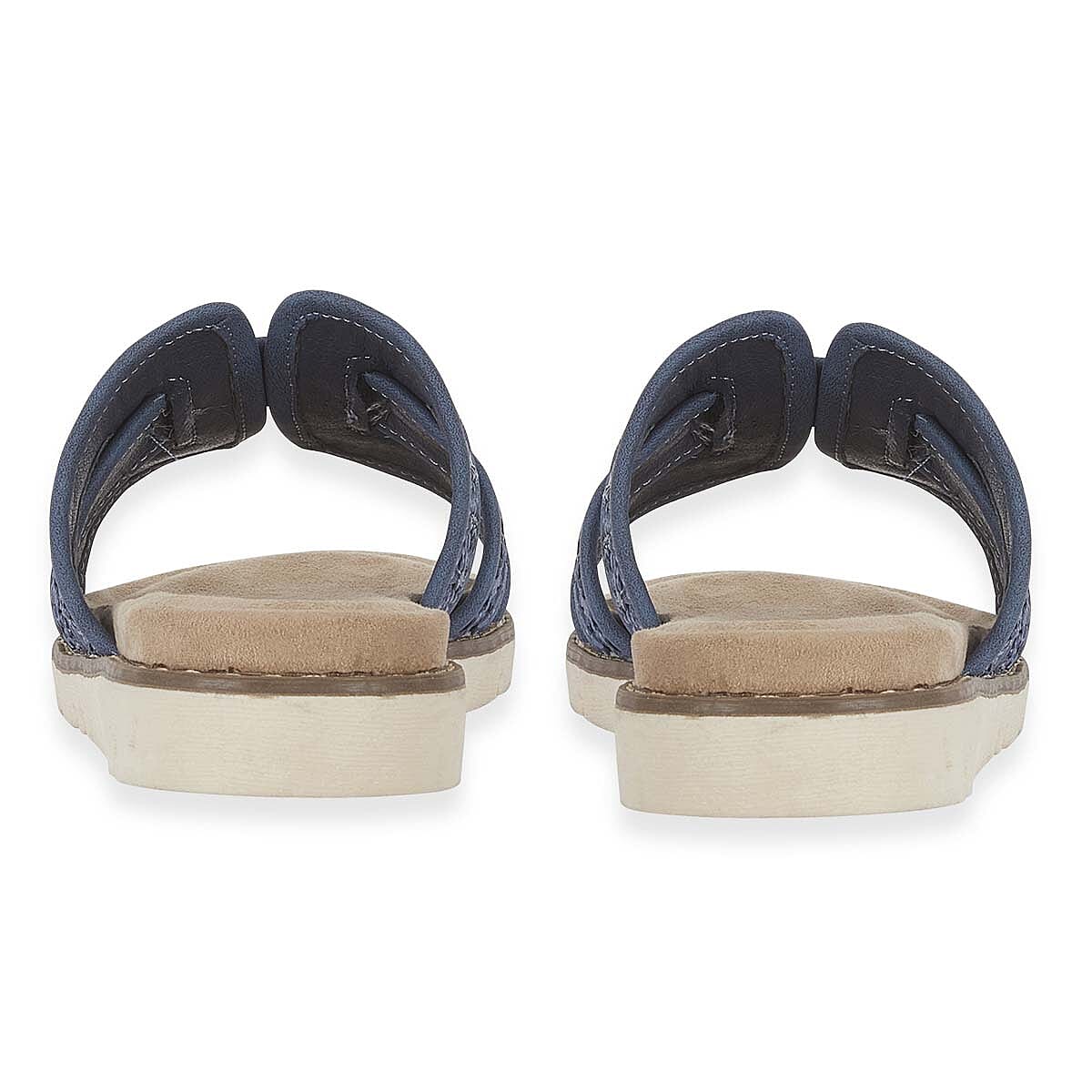 Emma Ladies Raphael Elegant Open-Toe Casual Beach Mules (Size 7) - Navy 8520691 2