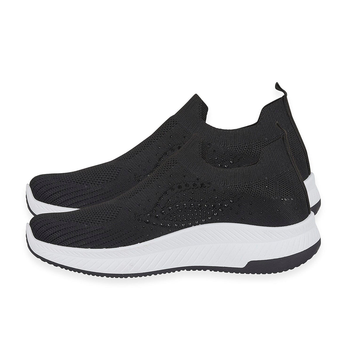 Negroni Ladies Lightweight Slip On Leisure Shoe With Decorative Diamantes (Size 4) - Black V32519700 1