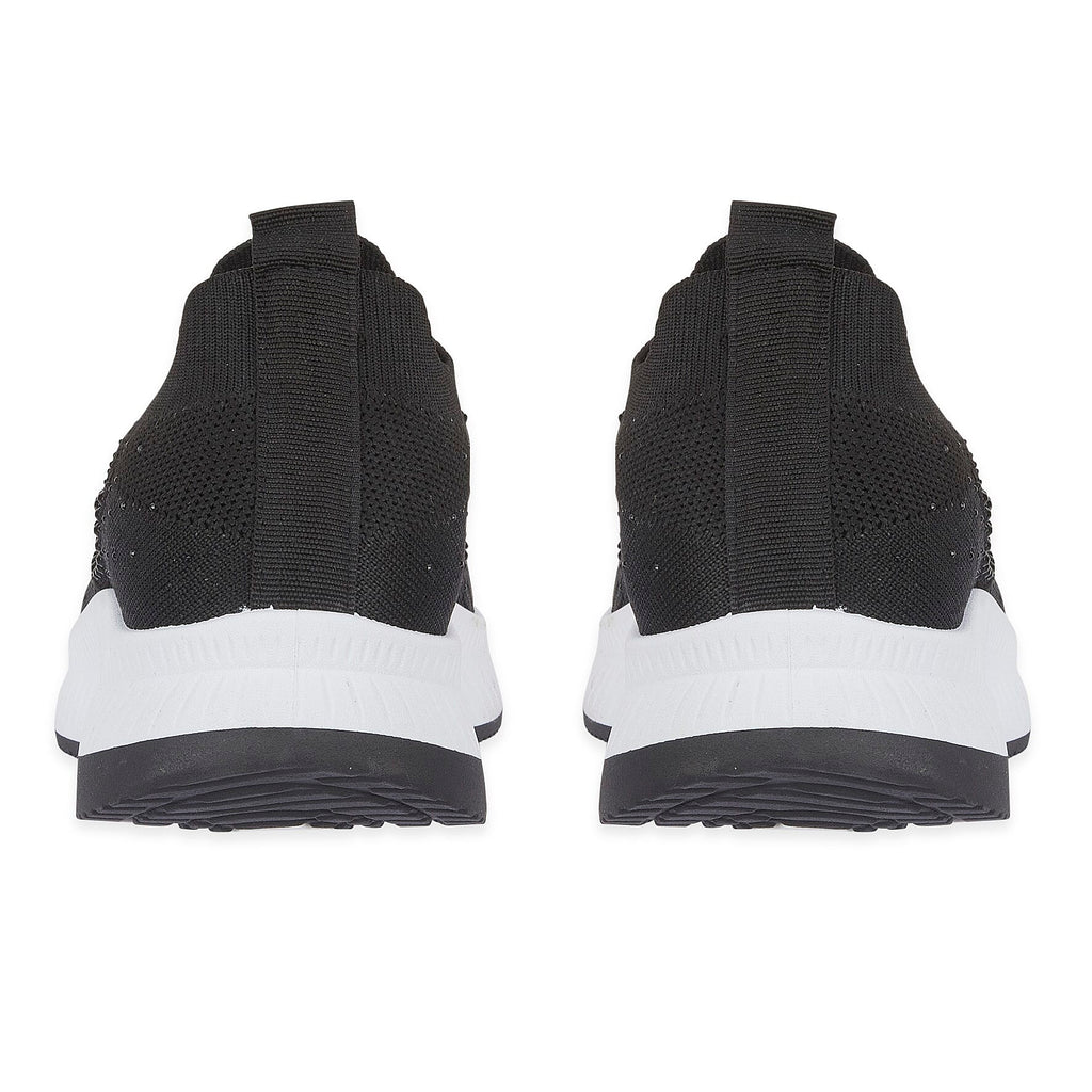 Negroni Ladies Lightweight Slip On Leisure Shoe With Decorative Diamantes (Size 4) - Black