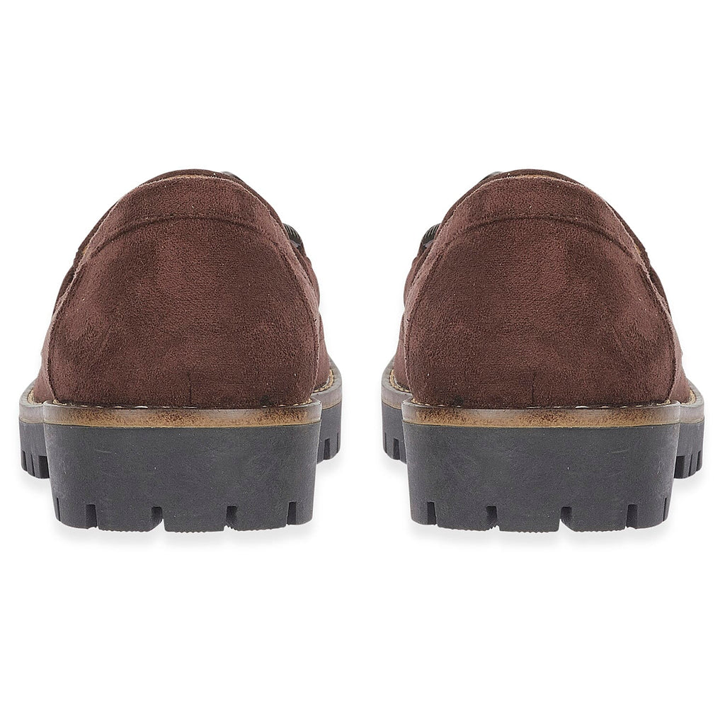 Faux Suede Adeline Loafers (Size 4) - Chocolate Brown