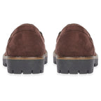 Faux Suede Adeline Loafers (Size 4) - Chocolate Brown