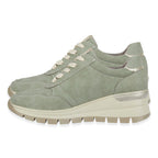Ladies Dawlish Sports Luxe Sneakers With Lace-Up & Side Zip Closure (Size 4) - Moss