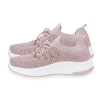Calypso Light Weight Lace Up Trainer With Diamante Detailing (Size 4) - Pink