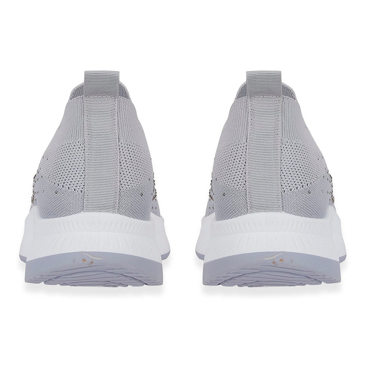 Negroni Ladies Lightweight Slip On Leisure Shoe With Decorative Diamantes (Size 5) - Grey V32553129 2