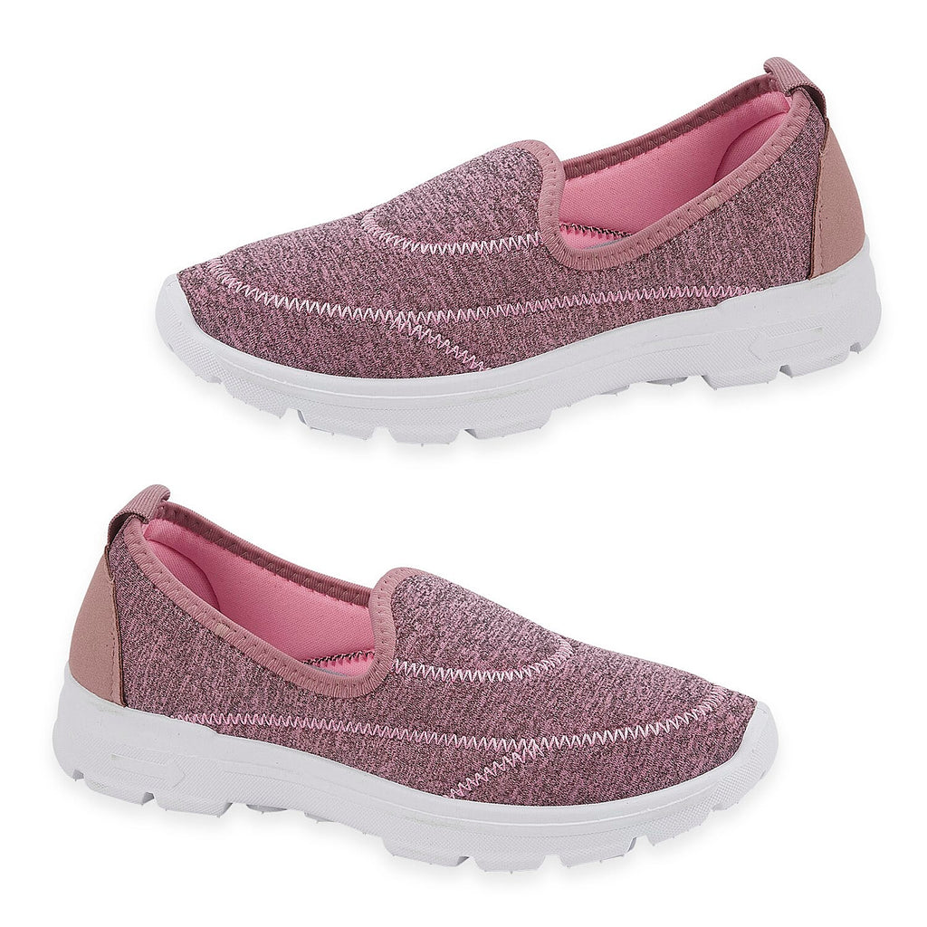 Ladies Georgia Lightweight Slip-On Trainers (Size 5) - Pink
