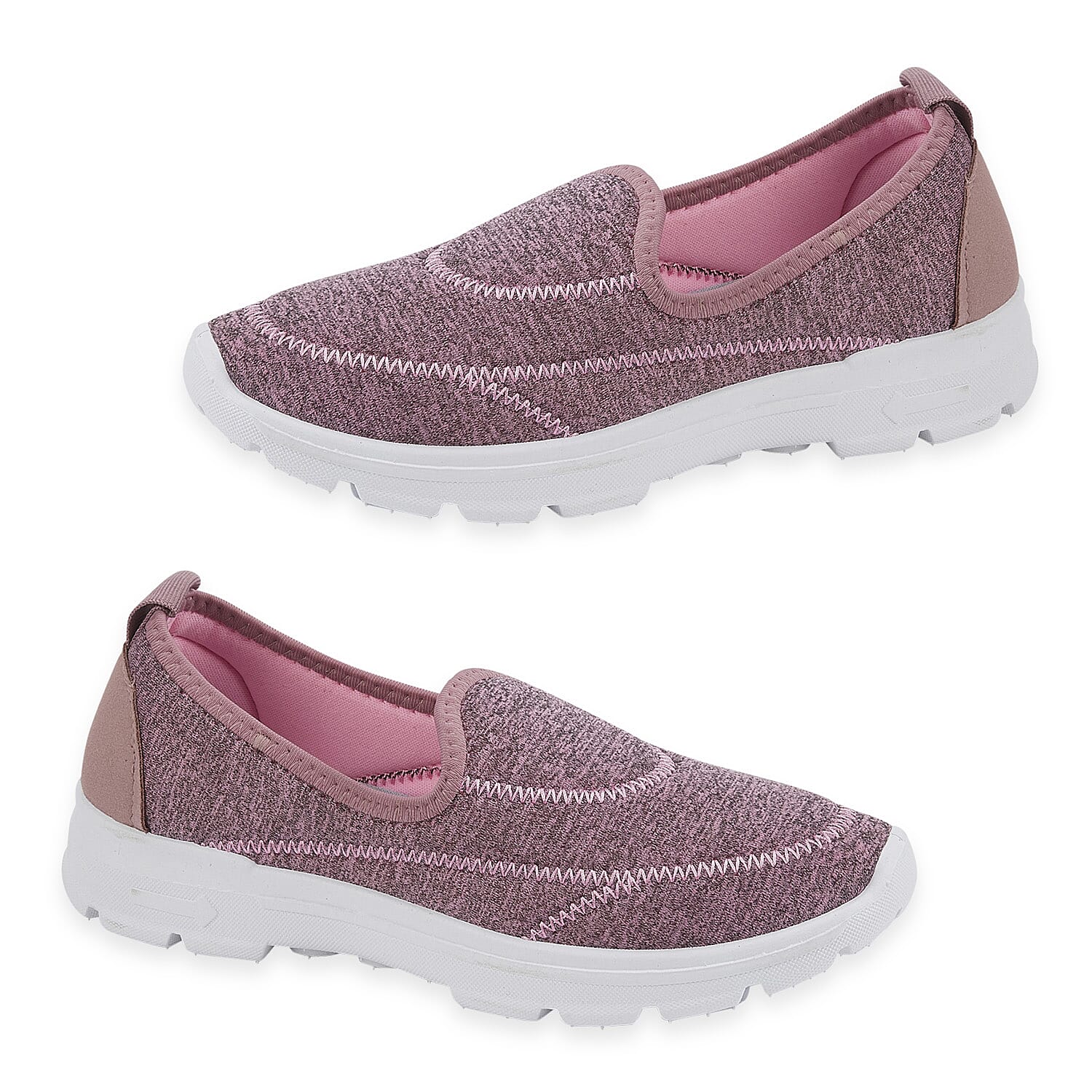 Ladies Georgia Lightweight Slip-On Trainers (Size 5) - Pink 8419554 0