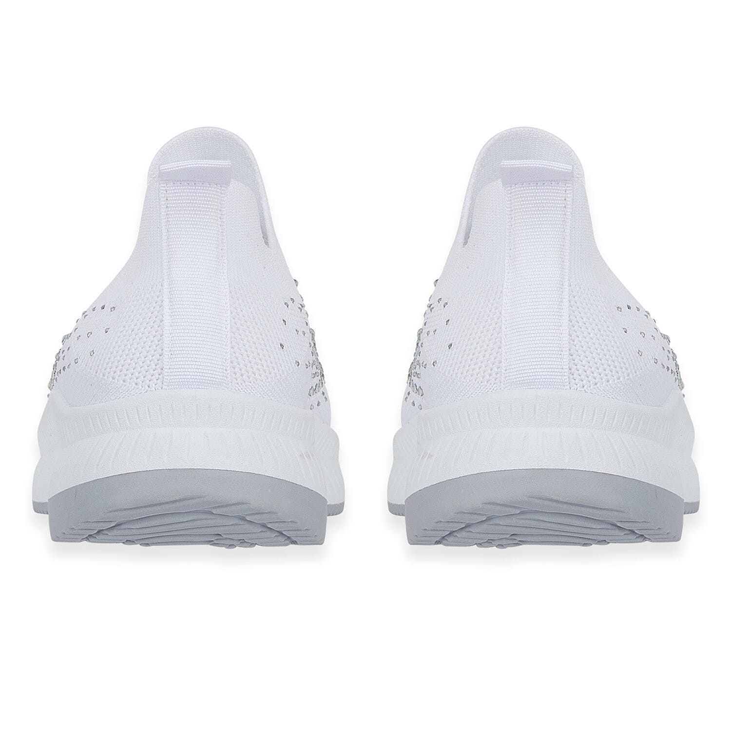 Negroni Ladies Lightweight Slip On Leisure Shoe With Decorative Diamantes (Size 7) - White V32521102 2