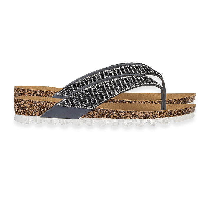 Sunset Comfortable Flip-Flop Sandals with Rhinestone Strap 8166430 2