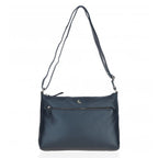 Ashwood Leather Balmoral Handbag with Adjustable Shoulder Strap - Navy