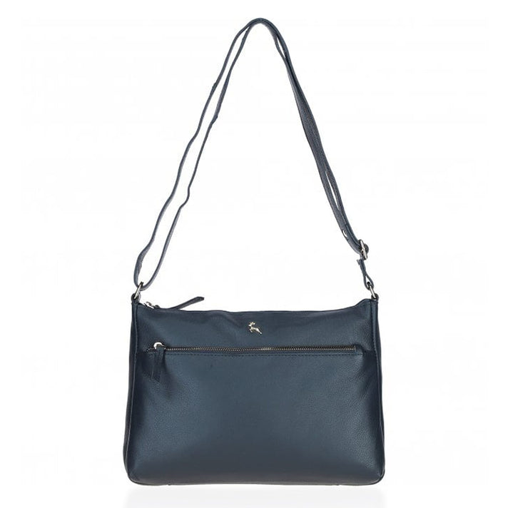 Ashwood Leather Balmoral Handbag with Adjustable Shoulder Strap - Navy V32615380 1