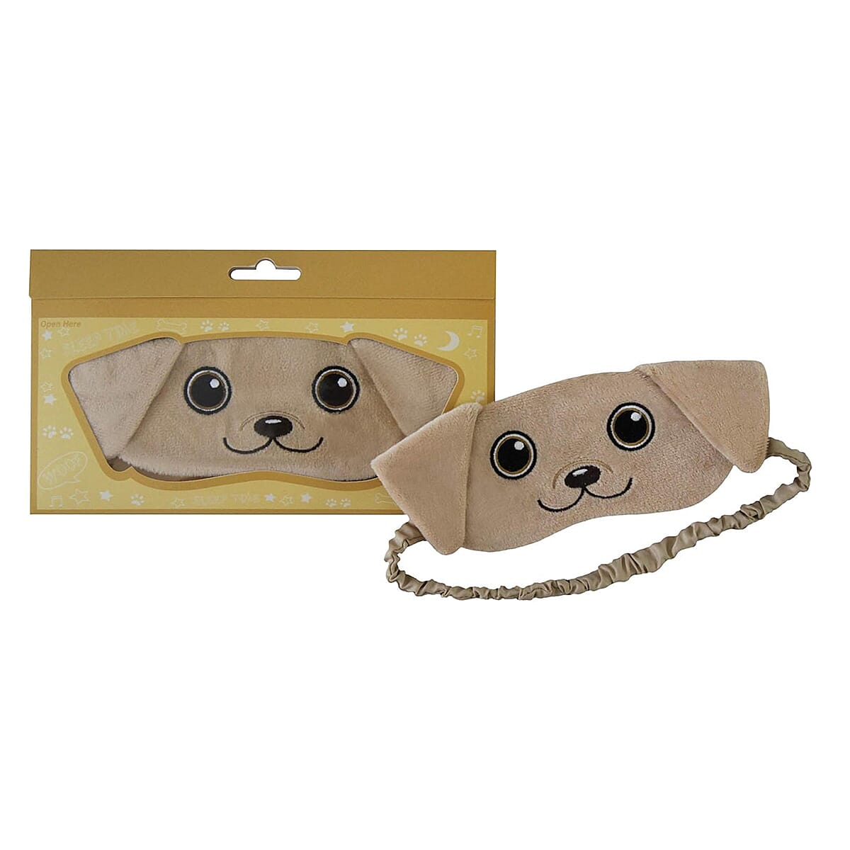 Set of 4 Animal Eye Masks - Golden Labrador, Kitty, Cat &amp; Pink Bunny 8241224 1