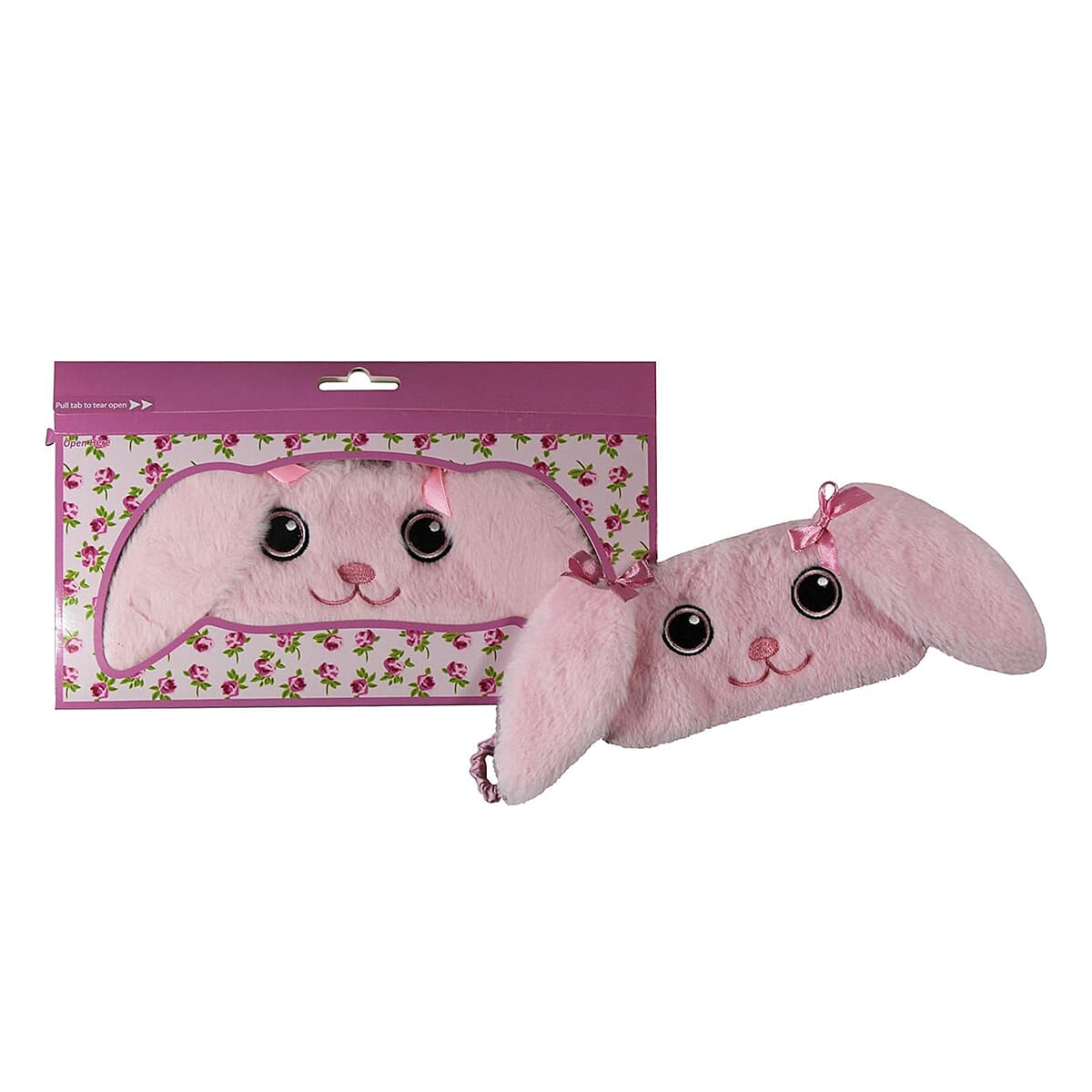 Set of 4 Animal Eye Masks - Golden Labrador, Kitty, Cat &amp; Pink Bunny 8241224 4