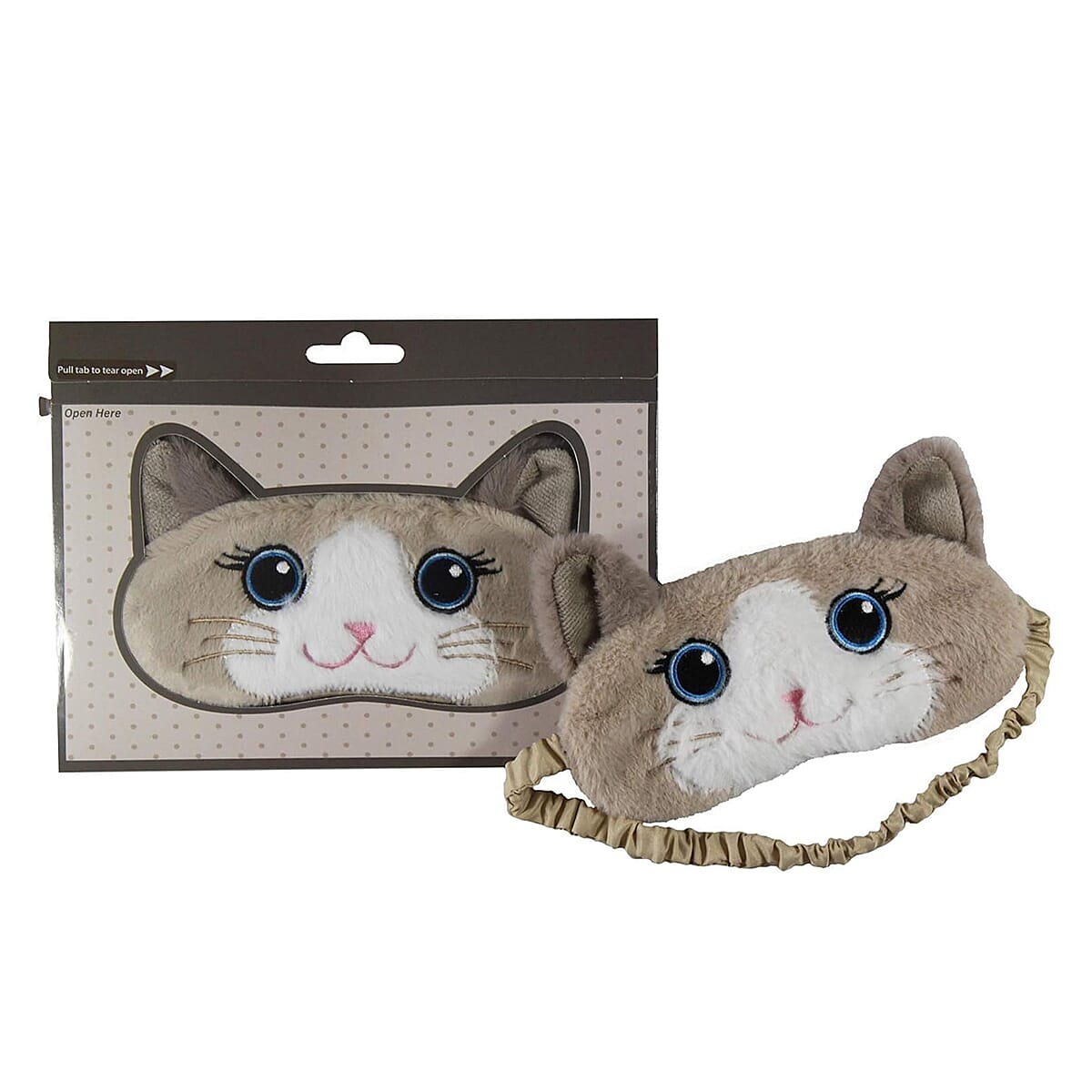 Set of 4 Animal Eye Masks - Brown Labrador, Ragdoll Cat, Snowdrop Bunny &amp; Lavender Bunny 8241228 2