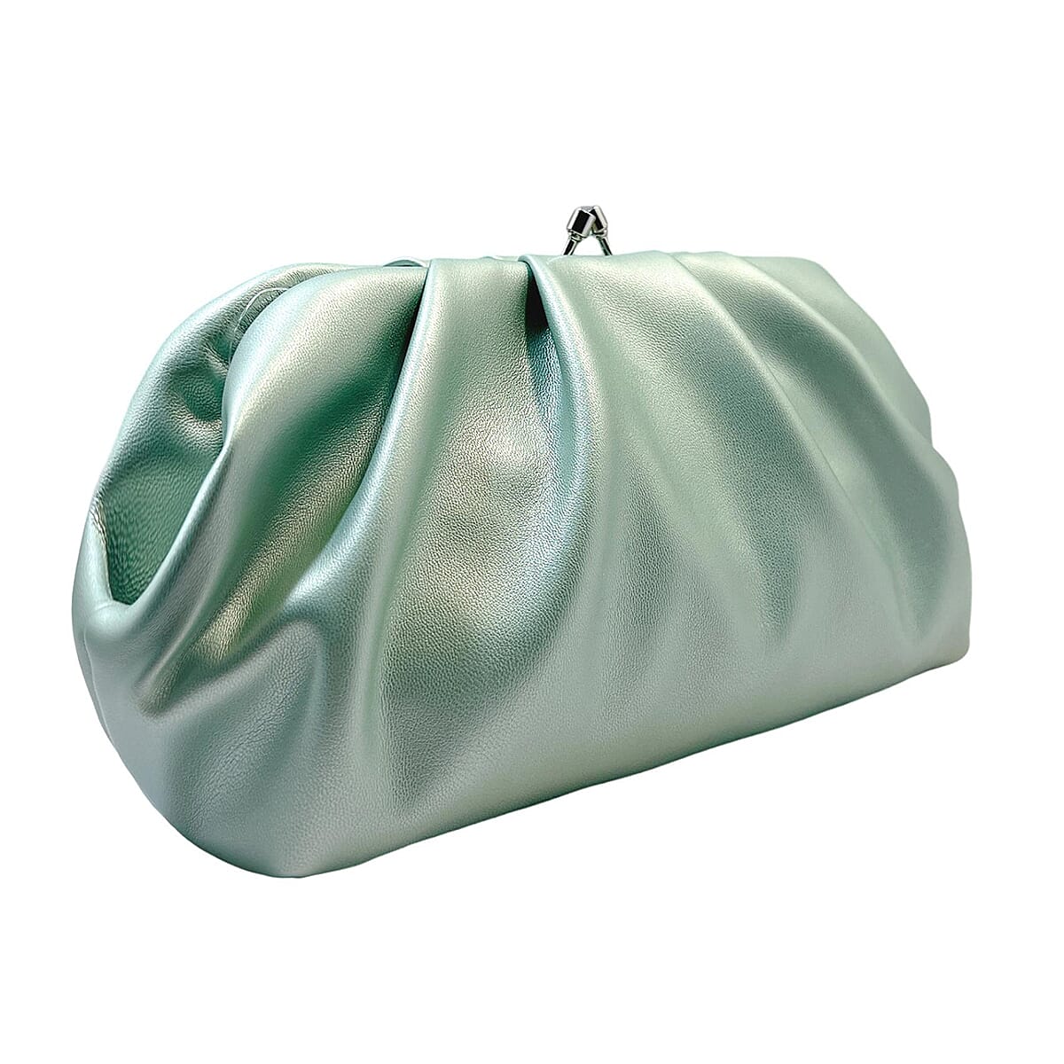 Soft Cloud Pouch Clutch Bag with Shoulder Chain (115 Cm) - Green 8359328 1
