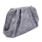 Soft Cloud Pouch Clutch Bag with Shoulder Chain Strap (115 Cm) - Mauve