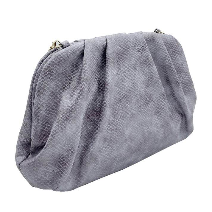 Soft Cloud Pouch Clutch Bag with Shoulder Chain Strap (115 Cm) - Mauve 8359809 2