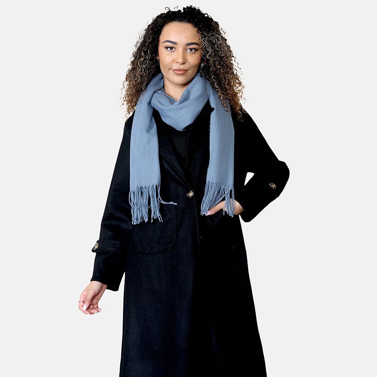 Heat Machine Scarf with Tassel (195 x 76 cm) - Blue V32556342 0