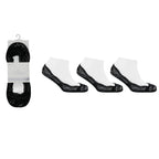 Exquisite Elegance Set of 6 - Non-Slip Silicone Gripper Lace Footies Sock (Size 4-8) - 3 Black & 3 Nude