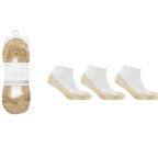 Exquisite Elegance Set of 6 - Non-Slip Silicone Gripper Lace Footies Sock (Size 4-8) - 3 Black & 3 Nude