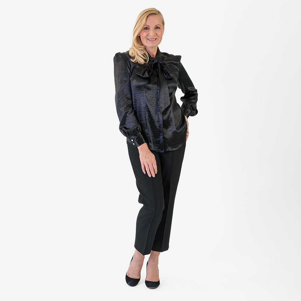 Best Seller Marina Kaneva Bow Tie Top (Size 22) - Black