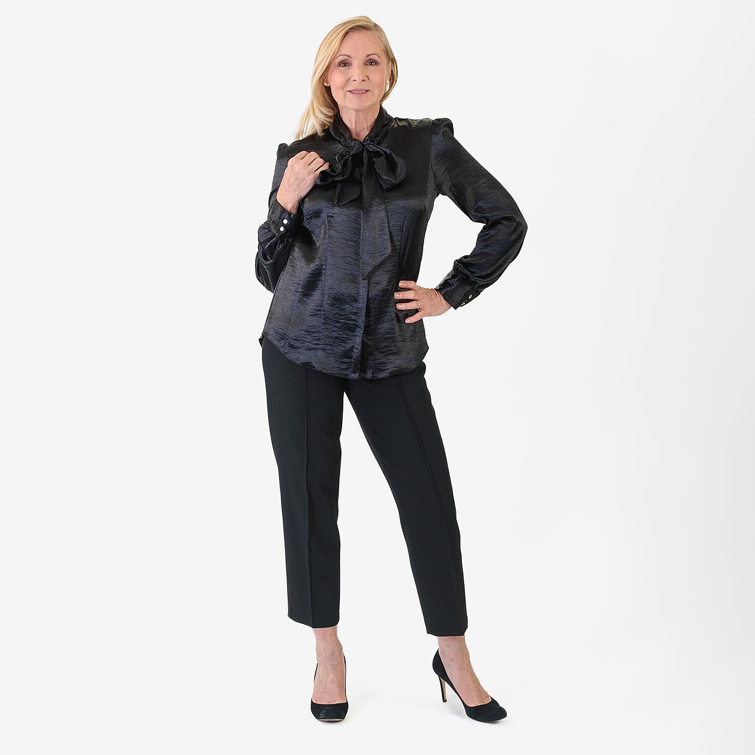 Best Seller Marina Kaneva Bow Tie Top (Size 8) - Black 8311921 1
