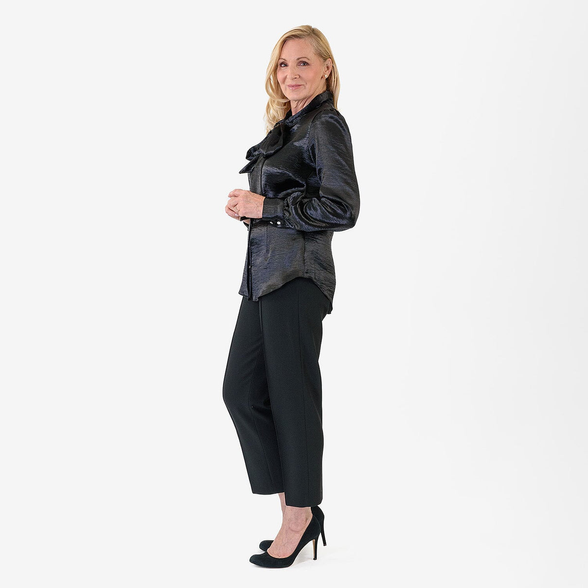 Best Seller Marina Kaneva Bow Tie Top (Size 8) - Black 8311921 2