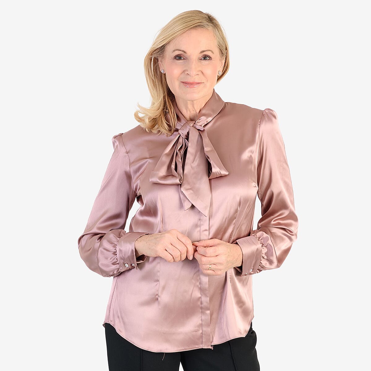 Best Seller Marina Kaneva Bow Tie Top (Size 8) - Rose Pink V32608648 0