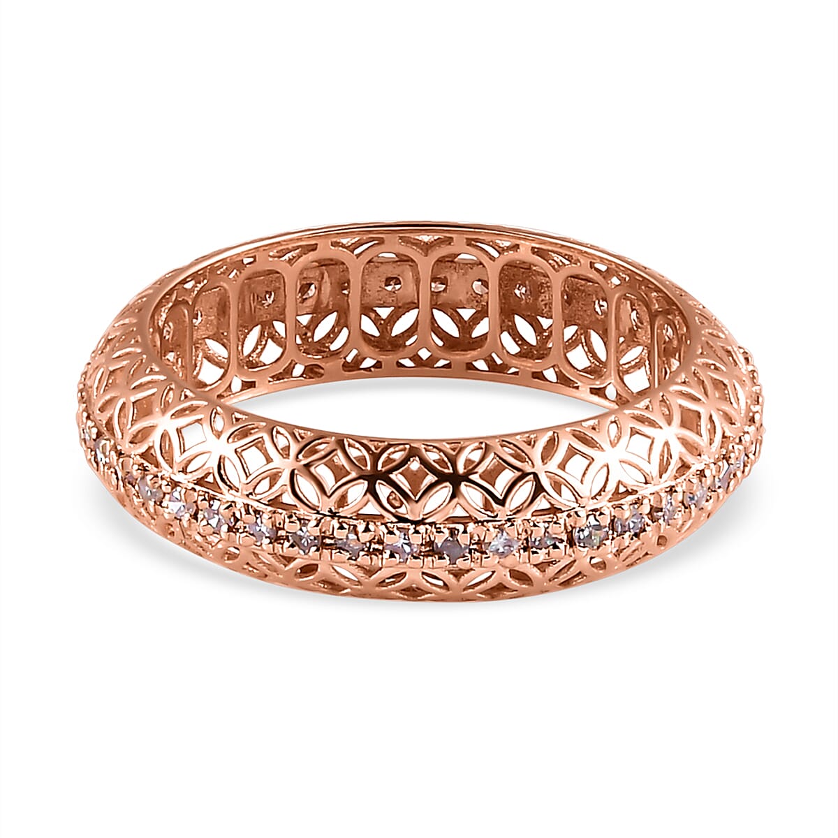 9K Rose Gold SGL Certified Natural Pink Diamond (I3) Ring 0.33 Ct. 7212715 0
