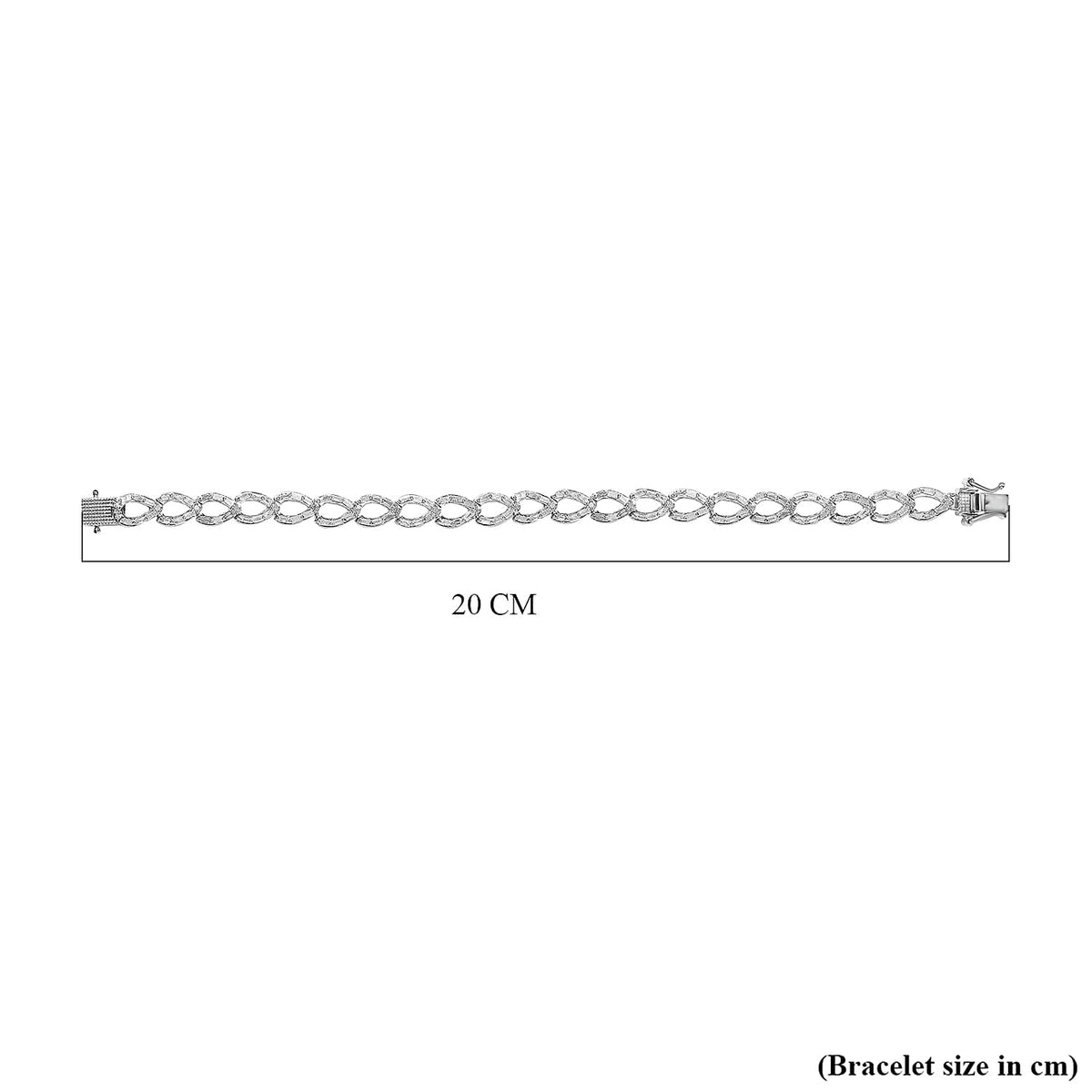 TLV - Close Out Deal - Diamond Bracelet (Size - 7.5) in Platinum Overlay Sterling Silver 3.00 Ct. 7238216 4