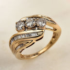 NY CloseOut - 9K Yellow Gold (I1-G-H) Diamond Ring 1.01 Ct. Size N