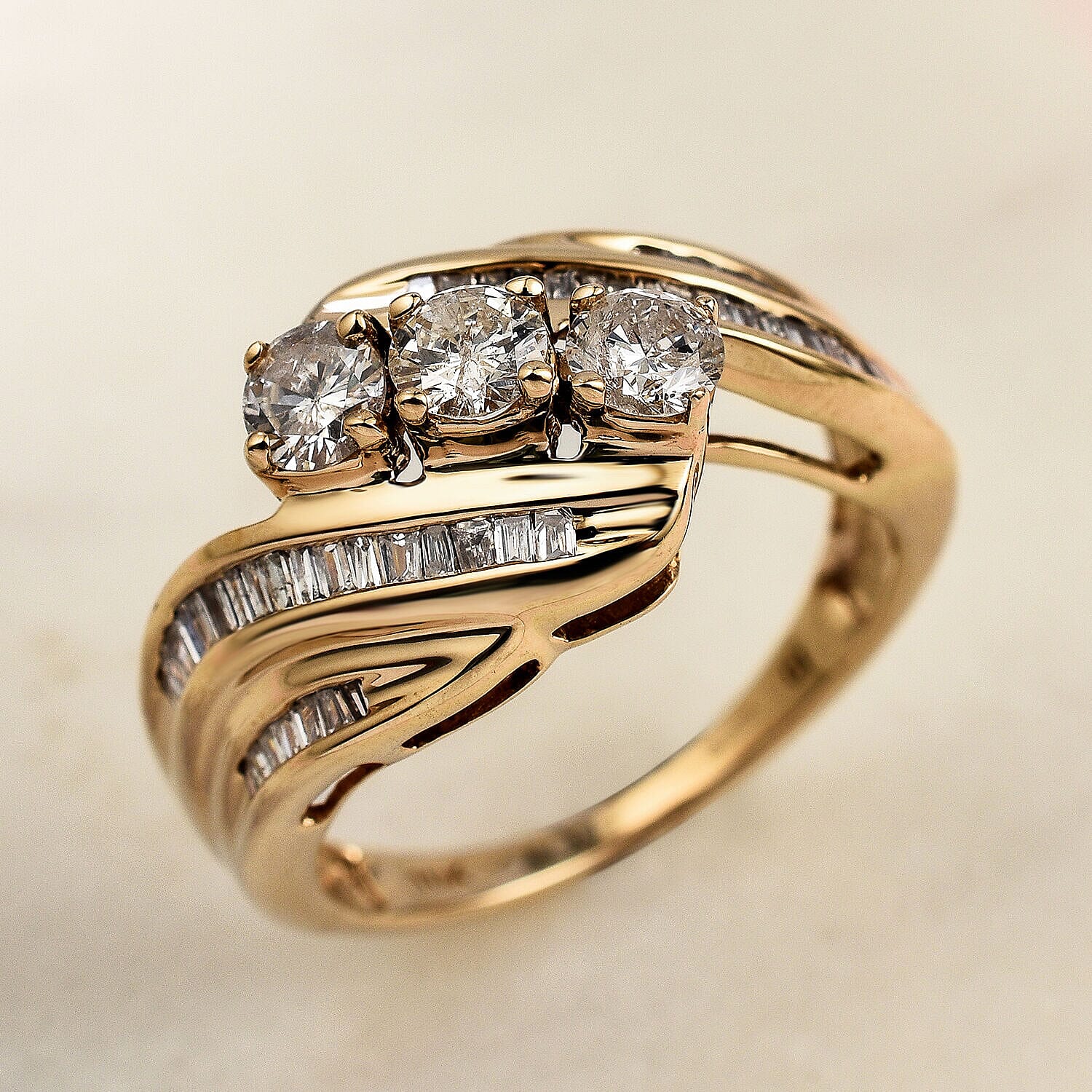 NY CloseOut - 10K Yellow Gold (I1-G-H) Diamond Ring 1.01 Ct. 7511932 1