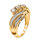NY CloseOut - 9K Yellow Gold (I1-G-H) Diamond Ring 1.01 Ct. Size N