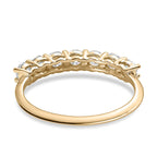 The Definitive 9K Gold Moissanite 7 Stone Band Ring
